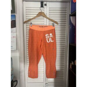 NIKE SOULCYCLE ORANGE WHITE SKULL SOUL YOGA PILATES SPIN SIZE MEDIUM